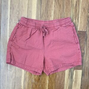 Uniqlo Women's Textured Brick Red Shorts